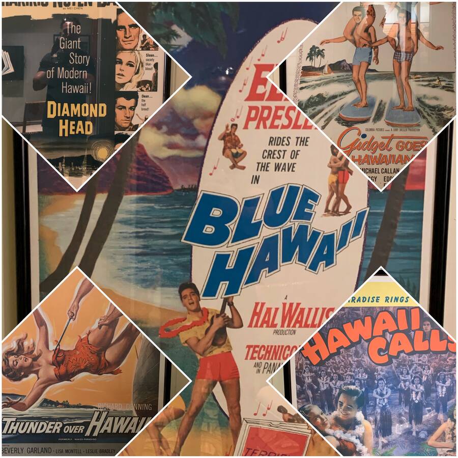 Vintage Hawaii Movie Posters Moana Surfrider Hotel