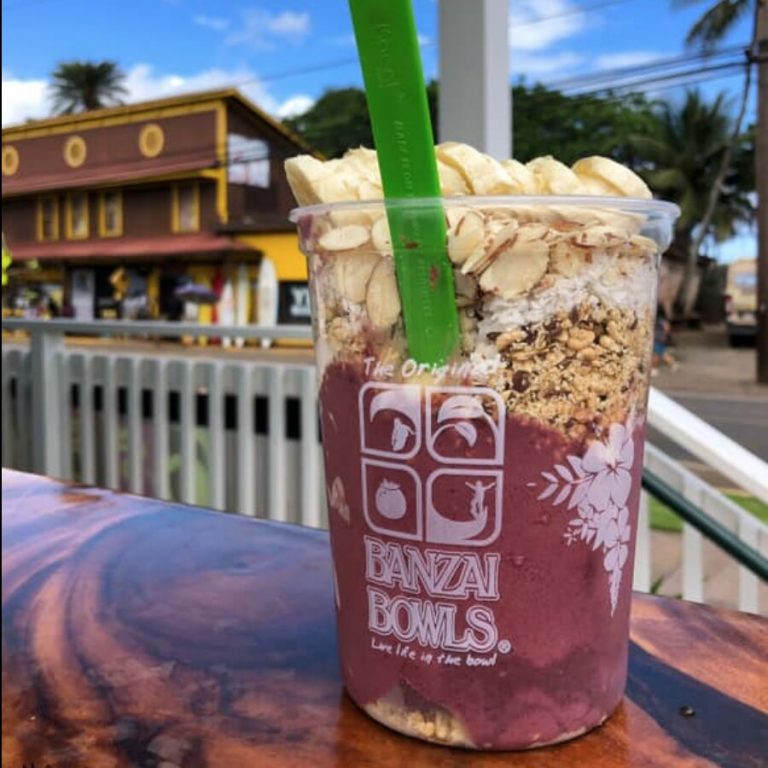Biggest Acai Bowl Oahu Banzai Bowls Haleiwa HI