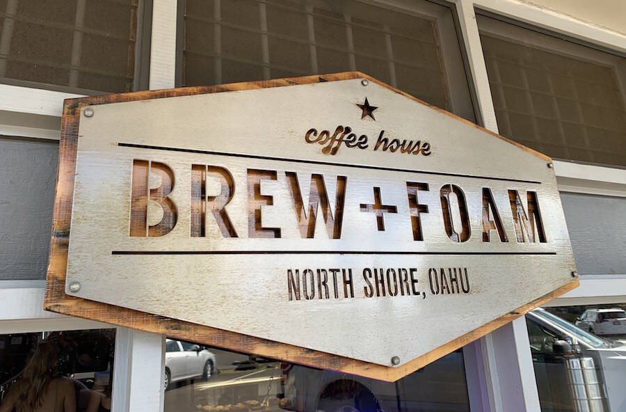 Brew and Foam Coffee House Waialua North Shore Oahu