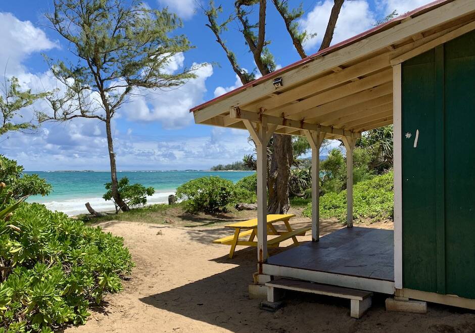 Unique Places to Stay Oahu - Malaekahana Beach Campground Kahuku